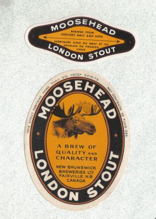 Beer Label - Canada - Moosehead London Stout (22 Oz) - Fairville,  Brunswick