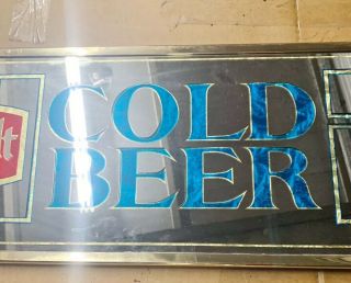 Vintage Schmidt’s Cold Beer Mirror - Perfect For Man Cave,  Home Bar. 2