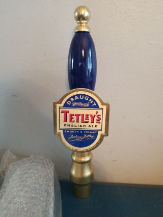 (vtg) Tetleys Beer English Ale Tap Handle Bar Pub Tavern Man Cave Game Room Rare