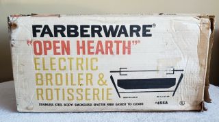 Farberware Open Hearth Electric Broiler & Rotisserie 455a Vintage