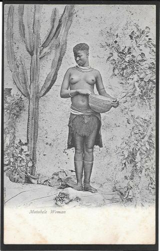Rhodesia Postcard Of A Matabele Woman.  (s.  C.  Turner)