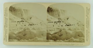 Underwood Stereoview American Falls & The Great Ice Bridge,  Niagara Falls 1900