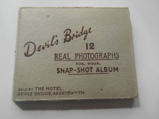 Devils Bridge 12 Snapshots In Souvenir Booklet From The Hotel Aberyswyth