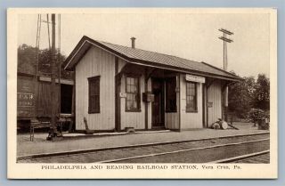 Vera Cruz Pa Railroad Station Antique Postcard Railway Depot