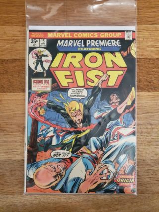 Marvel Premiere 15 Marvel Comics 1974 - Origin & 1st App Iron Fist
