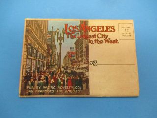 Vintage Souvenir Postcard Folder Los Angeles San Francisco S401