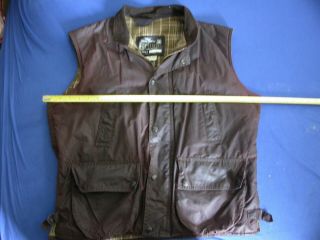 Vintage Belstaff Britton Brown Wax Gilet Vest Waistcoat Jacket Large XL 3