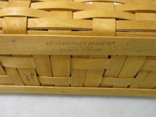 3x Longaberger Handwoven Baskets 1996 3
