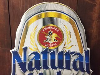 natural light beer 1990 On Ice Metal Sign.  Measures 17 1/2” X 21 1/2” 2