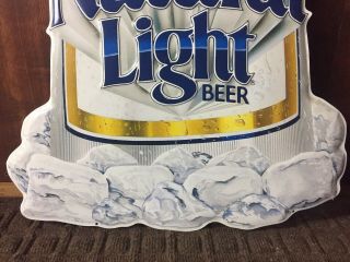 natural light beer 1990 On Ice Metal Sign.  Measures 17 1/2” X 21 1/2” 3