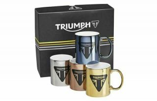Triumph Motorcycles Metallic Mug Set Pack Of 4