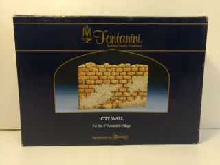 Fontanini City Wall Section For The 5 " Village Exclusively By Roman Hd1586