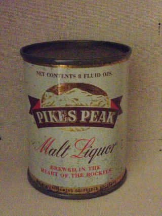 Pikes Peak Malt Liquor Flat 8oz Beer Can 7 Mini Shorty