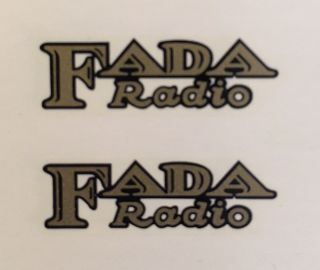 Fada Catalin Radio Water Slide Decal For Bakelite Wood Vintage Tube Radios