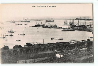 Odessa Ukraine Postcard 1901 - 1907 Le Port General View Of Sea Port Ships