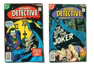 Detective Comics 475 476 Batman V Joker Story Marshall Rogers Art 8.  0 - 8.  5