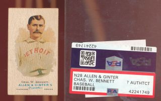 ?authtct N28 Chas Bennett Allen Ginter Vintage 1888 Charles As Listed Read Note