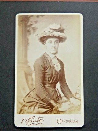 Vintage Victorian Cdv - Studio Posed Female - C 1880 - 90 - Fashion Int