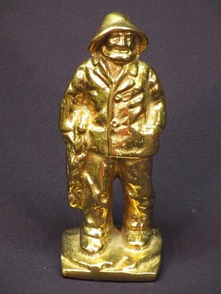 Old Man Of The Sea Solid Brass Glouster Fisherman Statue Figurine