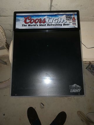 Coors Light Neon Menu Board / White Board