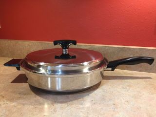 Vtg West Bend Kitchen Craft 5 - Ply Multi - Core Stainless 10 - 3/4 " Skillet Fry Pan