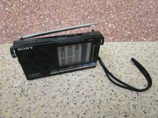Vintage Sony Icf 4920 Sw Mw Fm 9 Band Receiver Radio Great - Cond.
