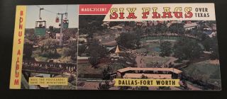 Six Flags Over Texas Amusement Park Bonus Album 10 Detachable 1963 Postcards