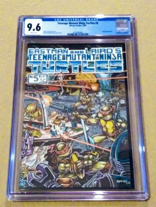 Teenage Mutant Ninja Turtles 5 Cgc 9.  6 Nm,  Tmnt Key (mirage) 1984