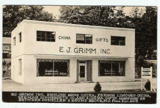 Vintage Postcard View of Grimm China & Gift Shop Dunellen & Bound Brook N.  J. 2