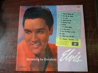 Elvis Presley Vinyl Lp Something For Everybody Italian Pressing Silver Spot