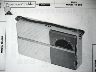 Sony Tr - 608 Transistor Radio Photofact