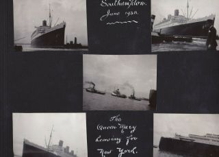 Photos The Queen Mary Ship Leaving Southampton For York Usa June 1938