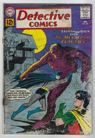 Detective Comics 298 (1961,  Dc) 1st App Clayface,  Bill Finger,  Moldoff,  Fair