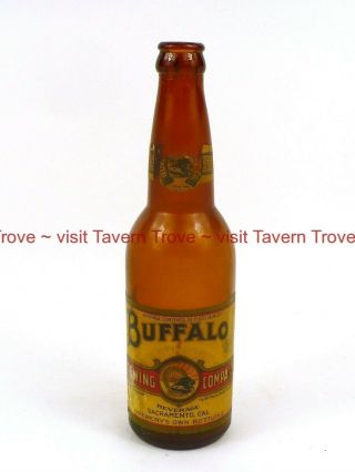 1920s California Sacramento Buffalo Brewery Beverage Bottle Tavern Trove