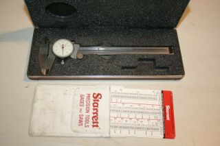 Vintage Starrett 6 " Inch No.  120.  001 Dial Caliper Machinist Tool