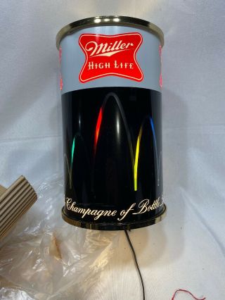 Vintage Miller High Life Beer Light Sign Rotate Motion Bouncing Ball Sconce Nos