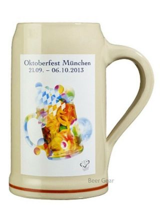 2013 Munich Oktoberfest Stein - 1 Liter - Mugs Stocked In Usa By Beer Gear
