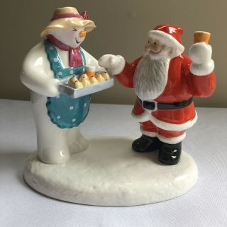 Coalport The Snowman Father Christmas All Home - Made Figurine Euc