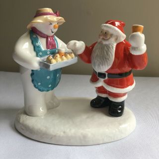 Coalport The Snowman Father Christmas All Home - Made Figurine EUC 2