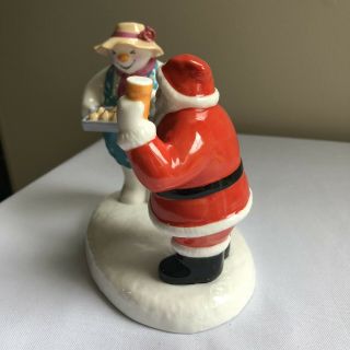 Coalport The Snowman Father Christmas All Home - Made Figurine EUC 3