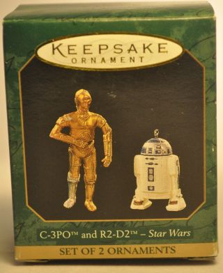 Hallmark - C - 3po And R2 - D2 - Star Wars - Set Of 2 - Miniature Ornament