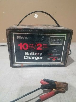 Vintage Sears 10 Amp/2amp 6 & 12 Volt Charger.  With