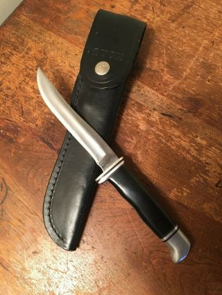 Vintage Fixed Buck Knife 105 With Sheath