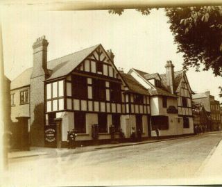 1890s Scanlon Photo Archive Side View Of Bell Hotel Tewkesbury Gloucestershire