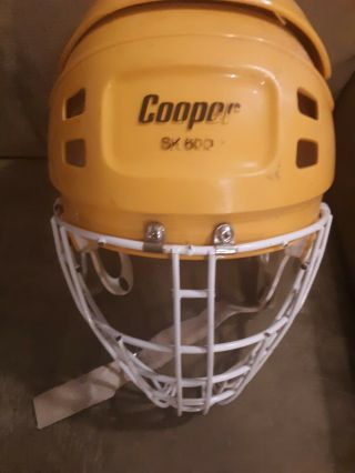 Vintage Cooper Hockey Helmet Yellow Sk600