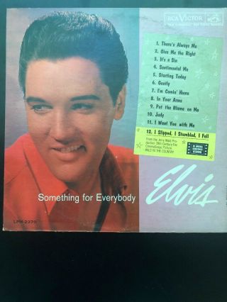 Elvis Presley Something For Everybody Lp 1961 Rca Lpm - 2370 Mono Vinyl