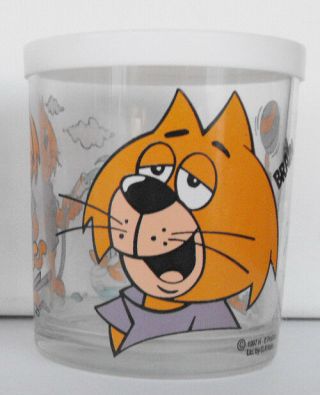 Hanna Barbera Top Cat Brain Glass 1997 Italy Nutella Rare Exc.