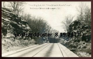 2377 - Dixon - Oregon Illinois 1930s Black Hawk Trail.  Real Photo Postcard By Chap