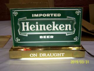 Vintage Nos Imported Heineken " On Draught " Cash Register Light,