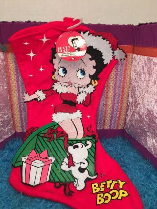 Nwt - Htf - 18” Betty Boop Christmas Stocking